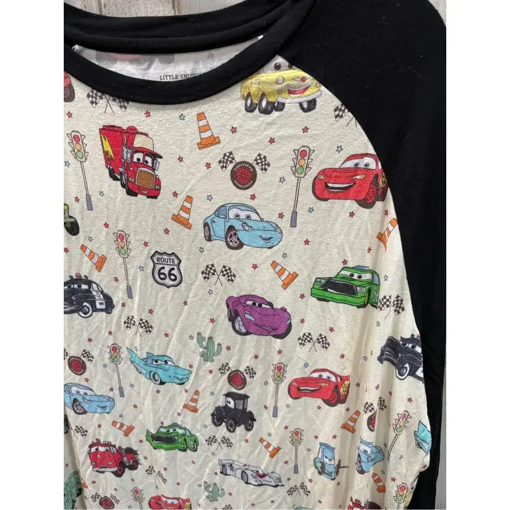 Little Snuggles XL Disney Cars Bamboo Pajama Top Lightning McQueen Long Sleeve